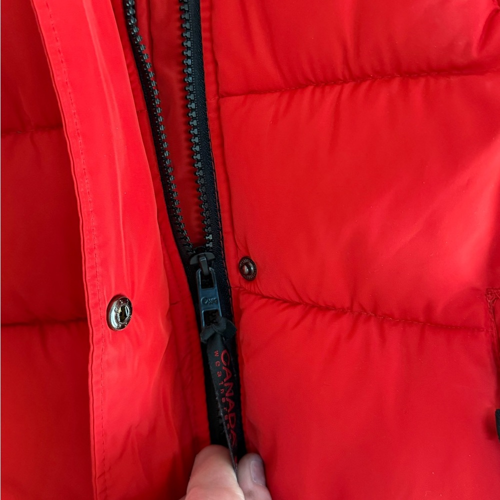 CANADA WeatherGear long length Red Puffer Jacket - Picture 5 of 14